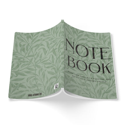 Sage Leaves A5 Lined Journal Minimal Botanical Notebook | Coordinated Collection