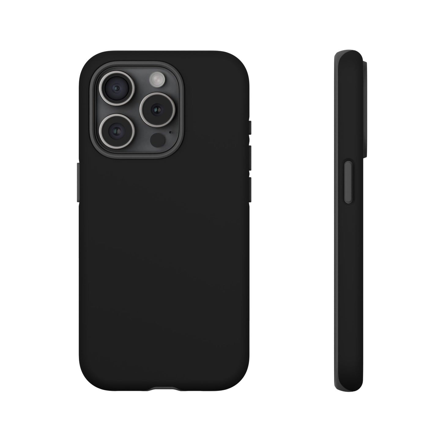 Black Tough Cell Phone Case Matte or Glossy Protective Case iPhone Samsung