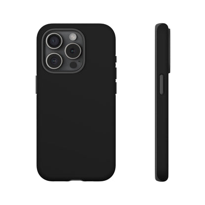 Black Tough Cell Phone Case Matte or Glossy Protective Case iPhone Samsung