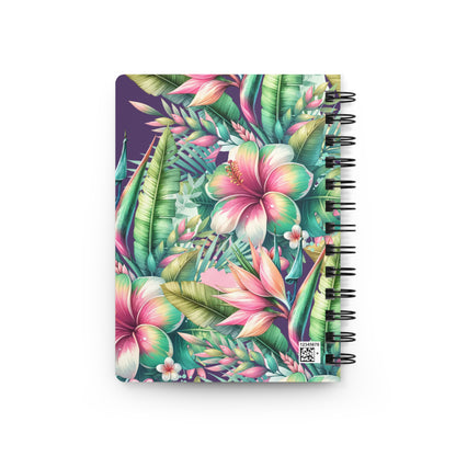 Paradise in Full Bloom Spiral Journal Tropical Floral Notebook