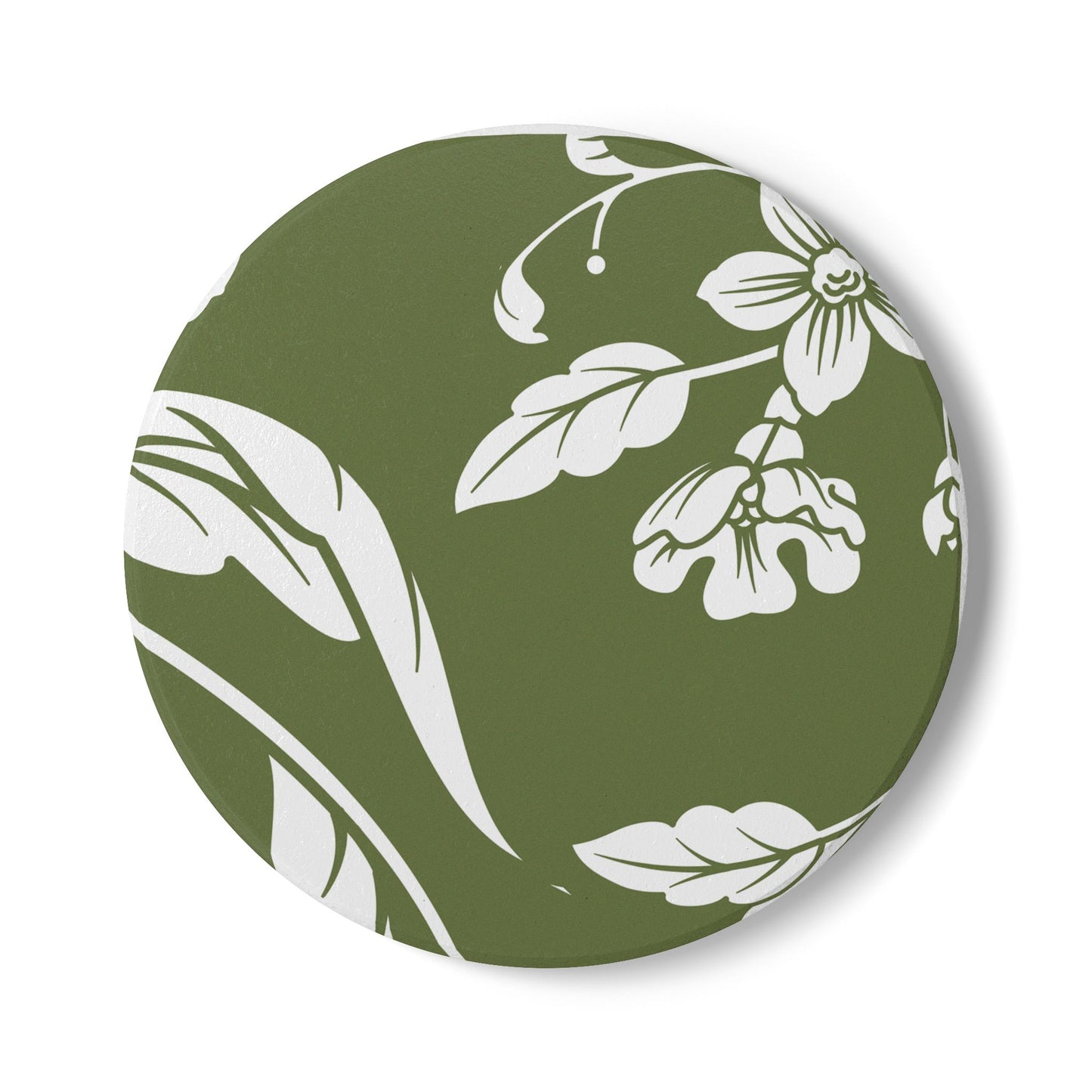 Olive Floral Ceramic Coaster Coordinated Collection