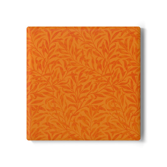 Tangerine Leaves Coaster Square or Round Color Coordinated Collection