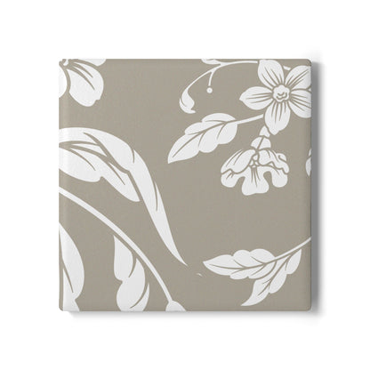Warm Stone Floral Ceramic Coaster Coordinated Collection