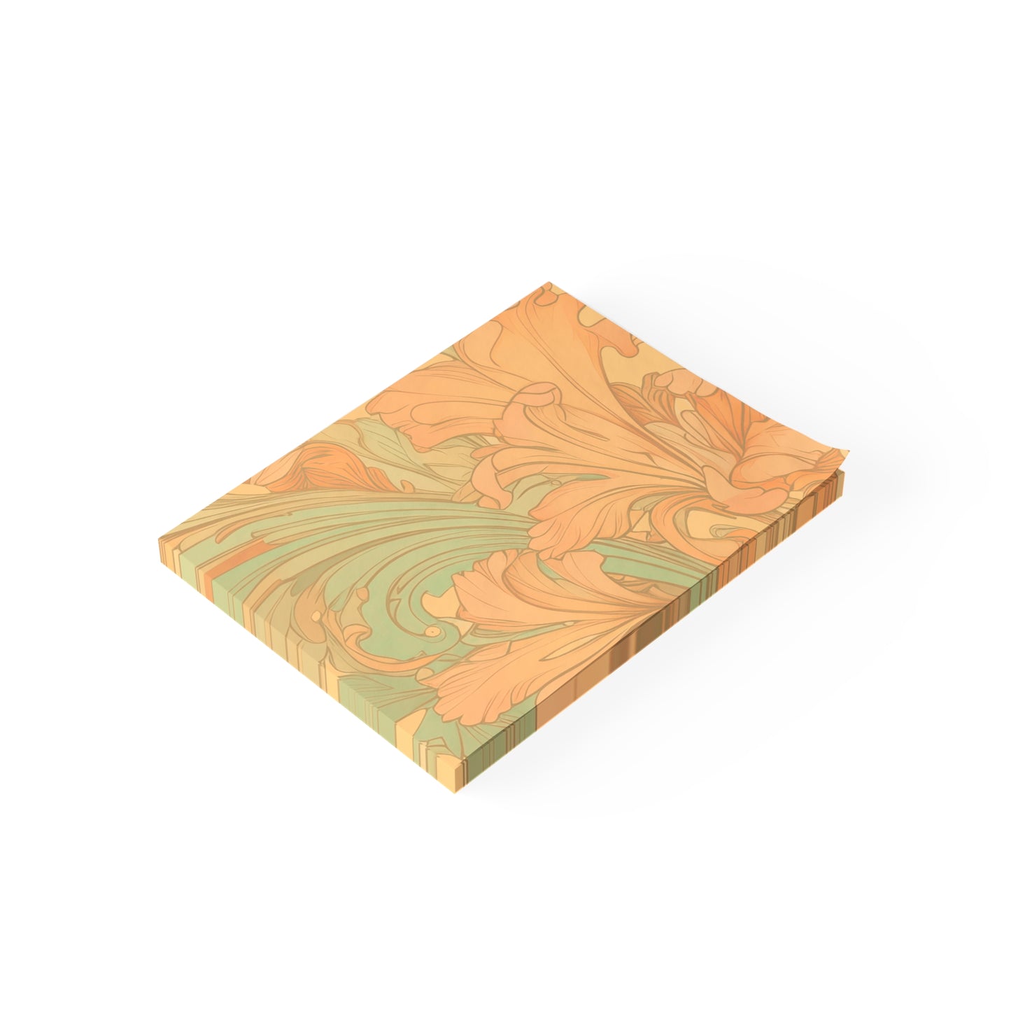 Coral Flourish Sticky Notes Floral Post It Notes (7 Sizes)
