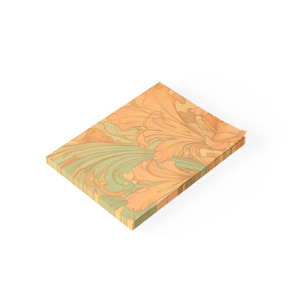 Coral Flourish Sticky Notes Floral Post It Notes (7 Sizes)