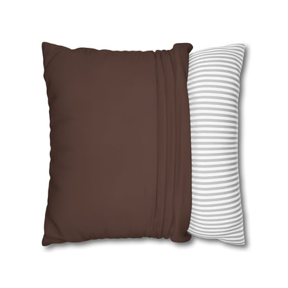Chocolate Brown Canvas Pillow Cover 20x20