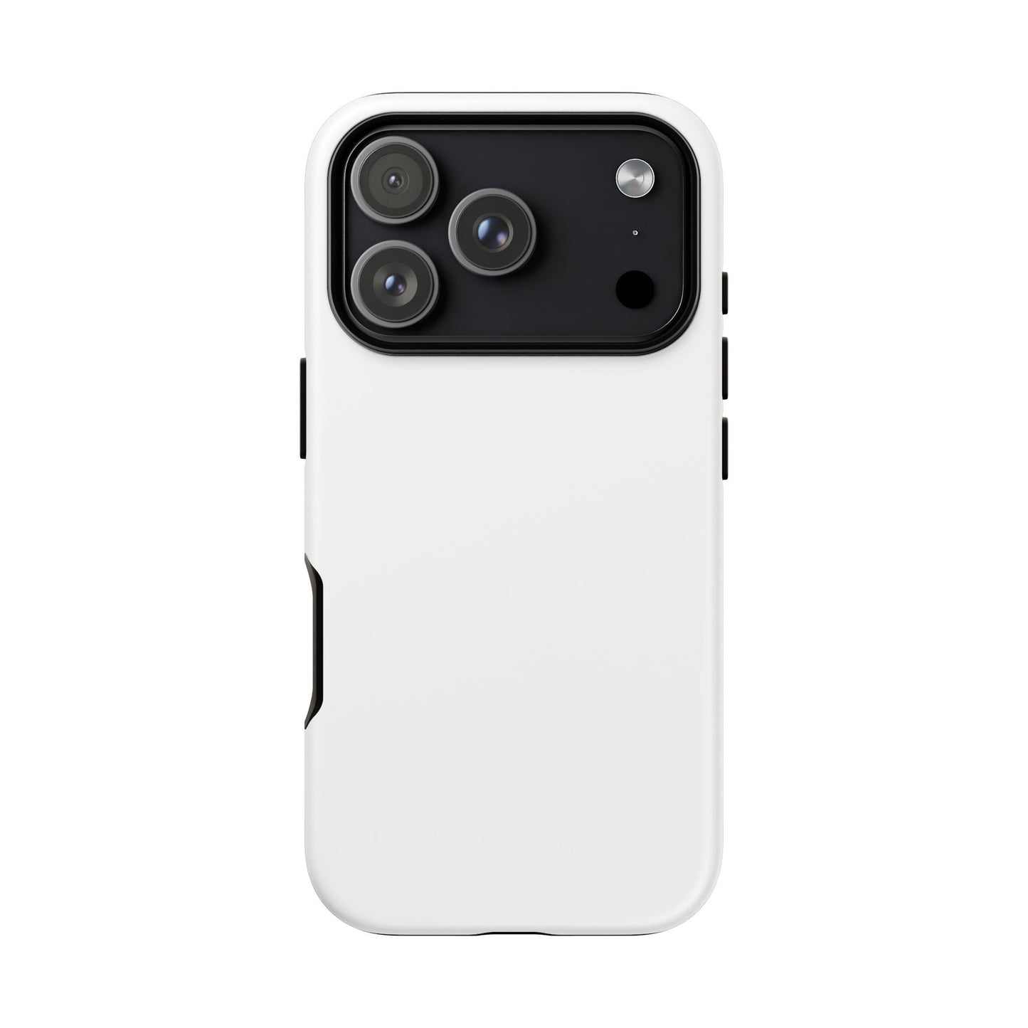 White Tough Cell Phone Case Matte or Glossy Protective Case iPhone Samsung