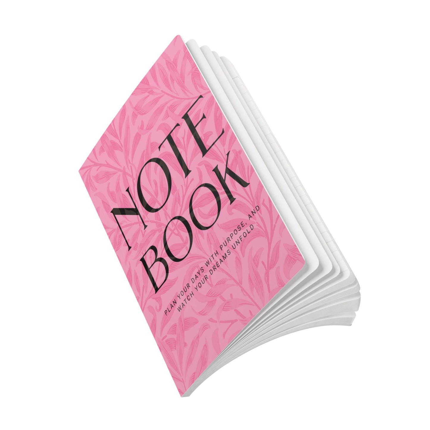 Light Pink Leaves A5 Lined Journal Minimal Botanical Notebook | Coordinated Collection