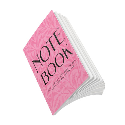 Light Pink Leaves A5 Lined Journal Minimal Botanical Notebook | Coordinated Collection