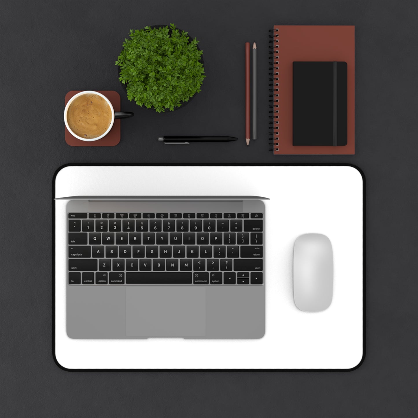 White Desk Mat Color Coordinated Collection (12x18, 12x22, 16x32)