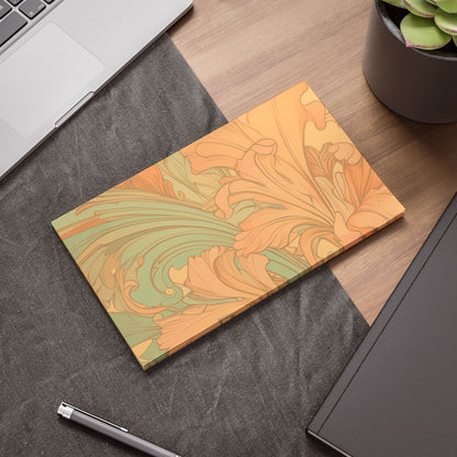 Coral Flourish Sticky Notes Floral Post It Notes (7 Sizes)