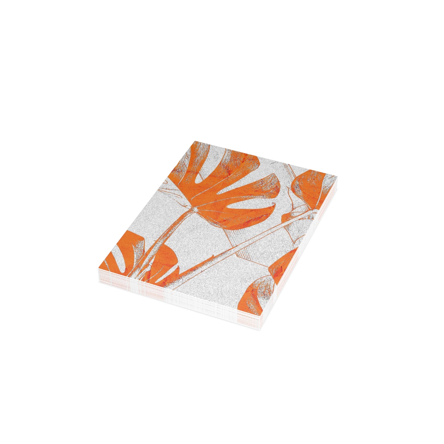 Monstera Leaf Tangerine Postcards