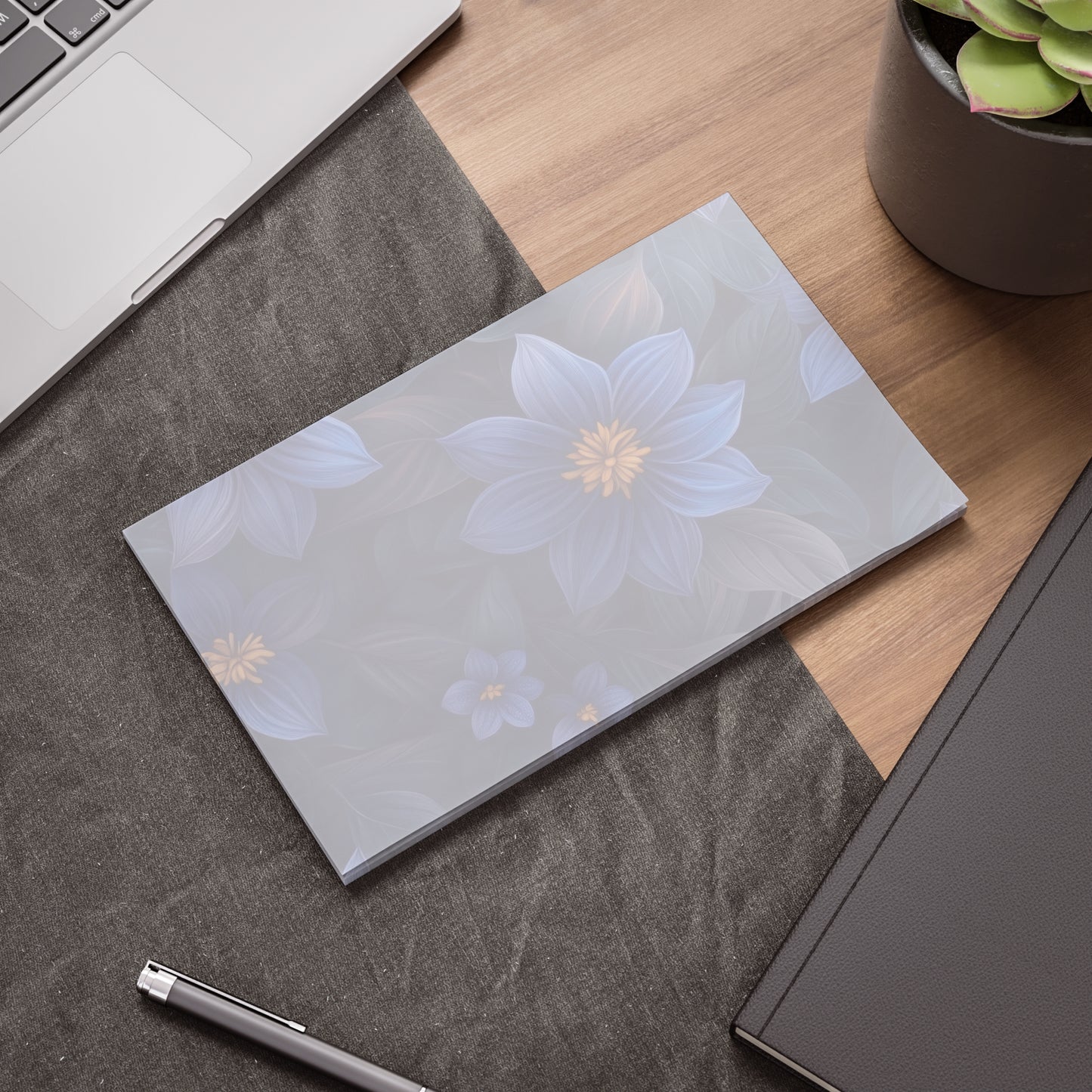 Blue Floral Heaven Sticky Notes Blue Floral Post It Notes (7 Sizes)