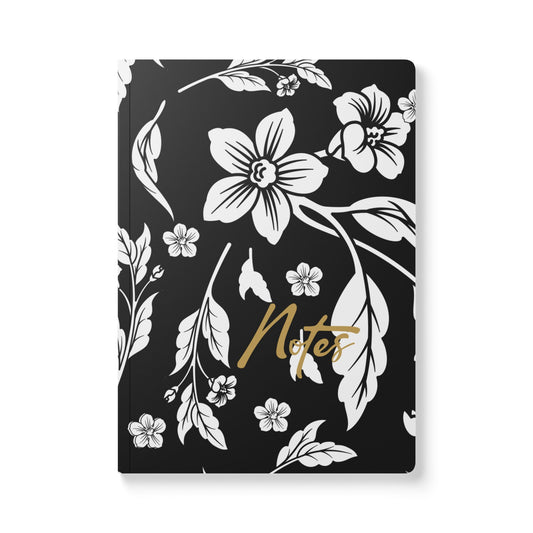 Black Floral A5 Lined Journal Coordinated Collection