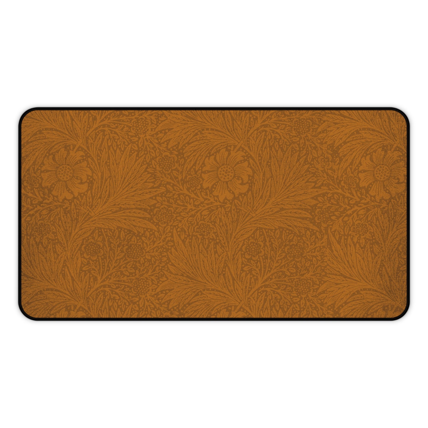 Saddle Tan Floral Desk Mat (12x18, 12x22, 16x32)