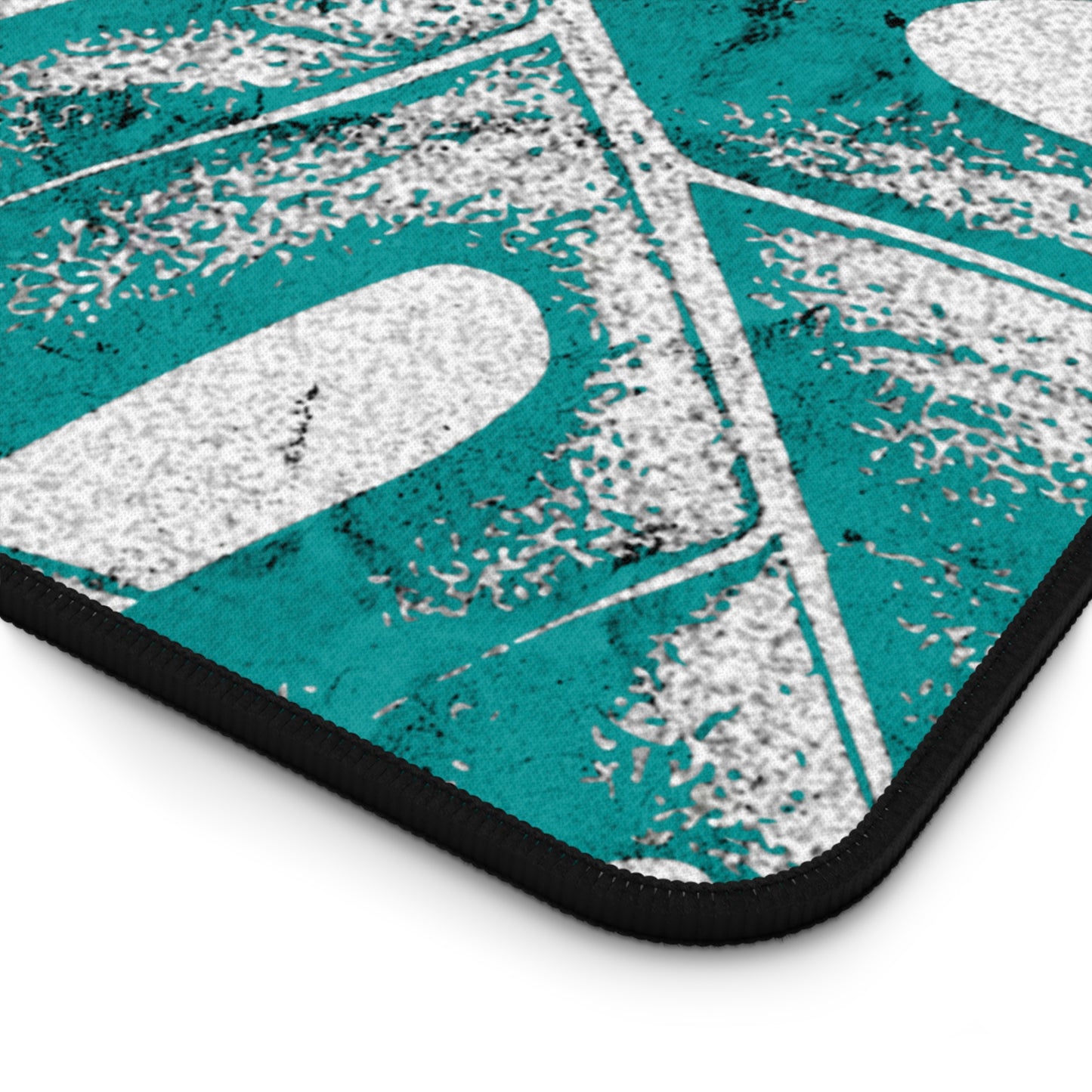 Monstera Leaf Deep Aqua Desk Pad