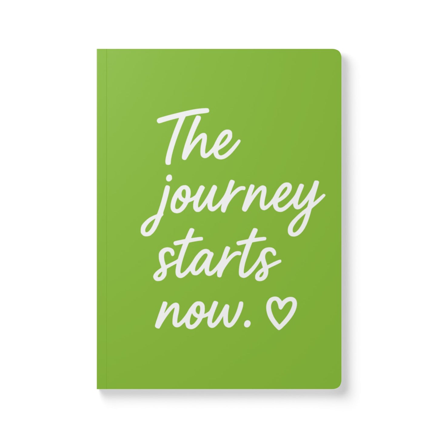 Muted Lime The Journey Starts Now A5 Lined Journal