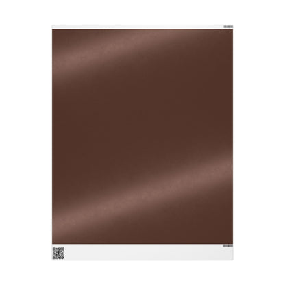 Chocolate Brown Wrapping Paper Matte or Glossy Gift Wrap 3 Sizes Fine Art Paper