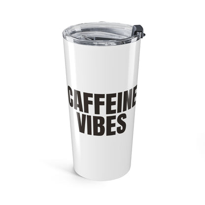 White Caffeine Vibes 20oz Stainless Steel Tumbler | Color Coordinated Collection