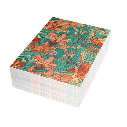 Coral Flourish Postcards Botanical Floral Postcard Set