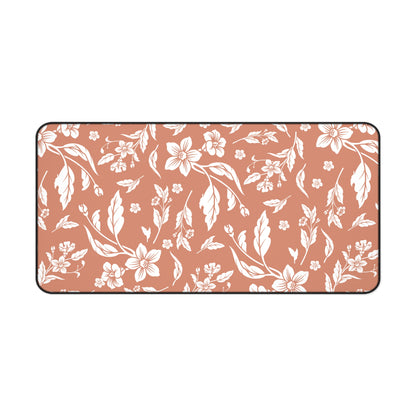 Terracotta Floral Desk Pad (12x18, 12x22 or 16x32)