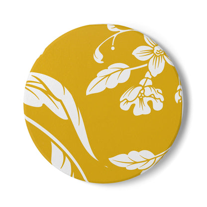 Honey Yellow Floral Ceramic Coaster Coordinated Collection