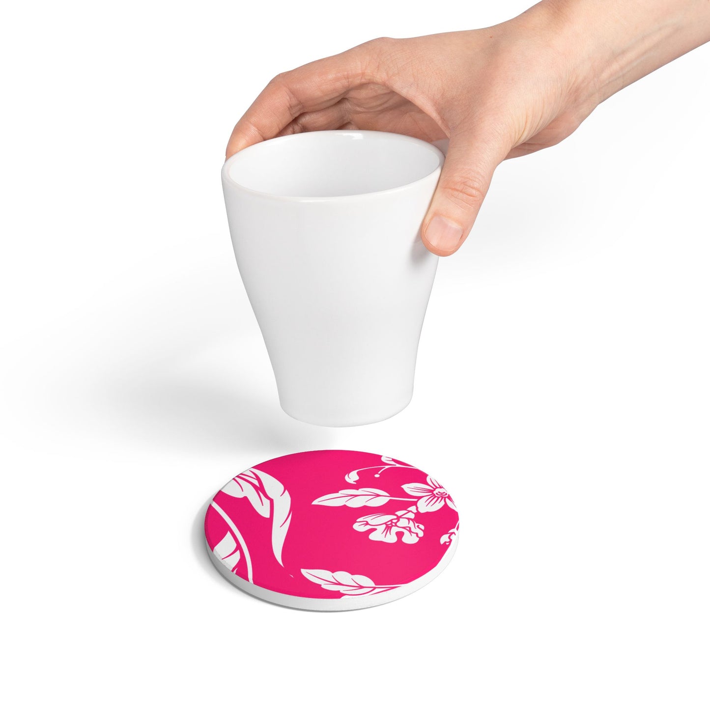 Pink Floral Ceramic Coaster Coordinated Collection
