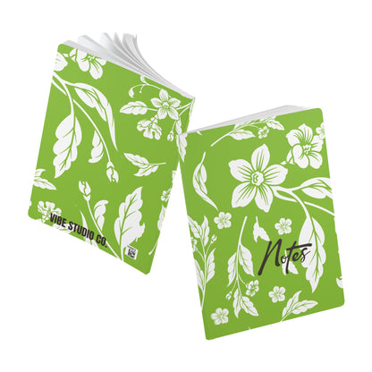 Lime Green Floral A5 Lined Journal Coordinated Collection