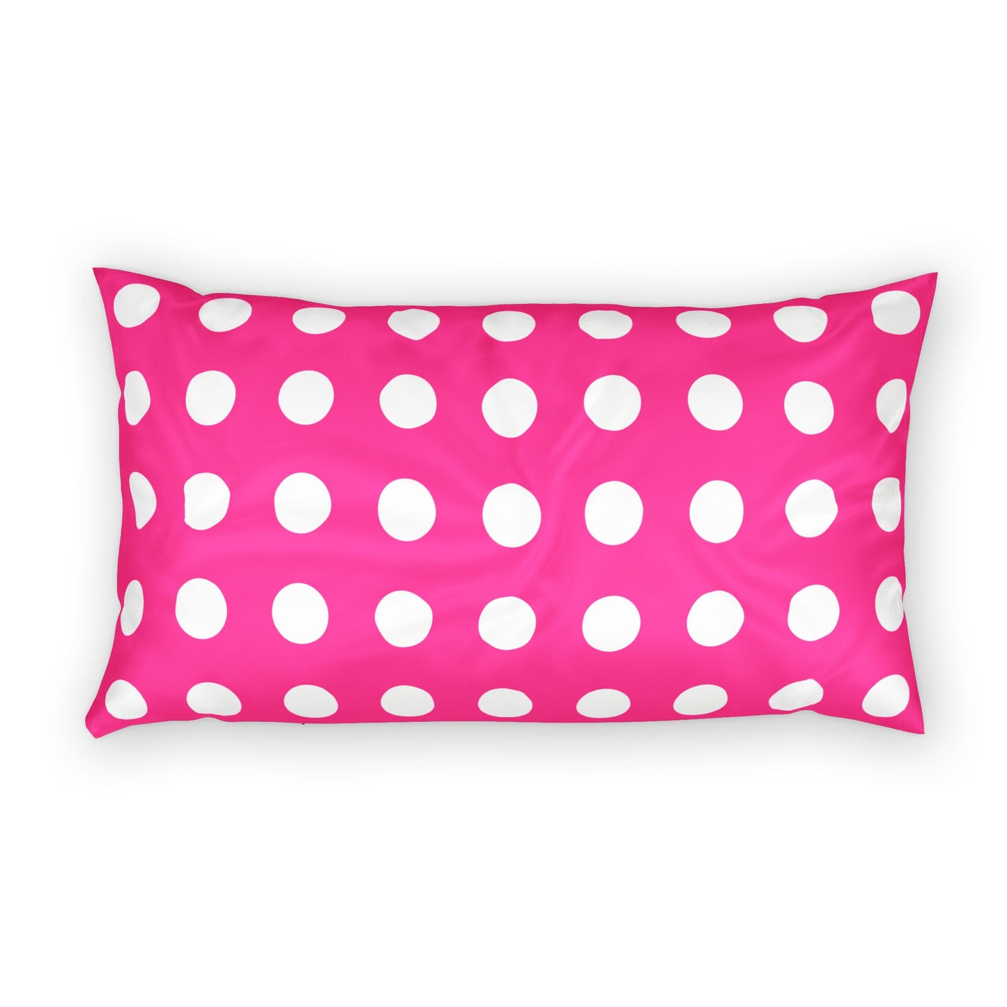 Pink Polka Dot Pillow Solid Cotton Sham