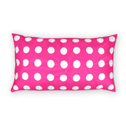 Pink Polka Dot Pillow Solid Cotton Sham