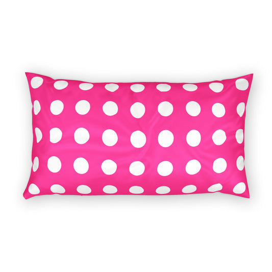 Pink Polka Dot Pillow Solid Cotton Sham