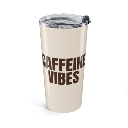 Latte Cream Caffeine Vibes 20oz Stainless Steel Tumbler | Color Coordinated Collection
