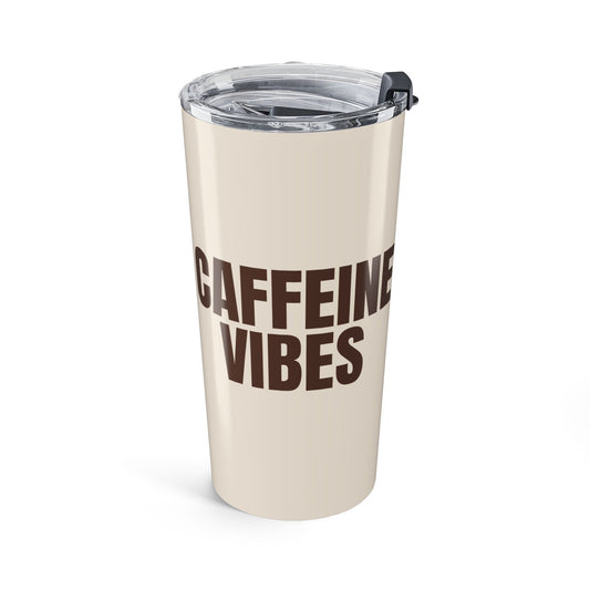 Latte Cream Caffeine Vibes 20oz Stainless Steel Tumbler | Color Coordinated Collection