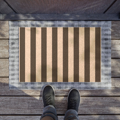 Black Stripe Door Mat 24 x 16