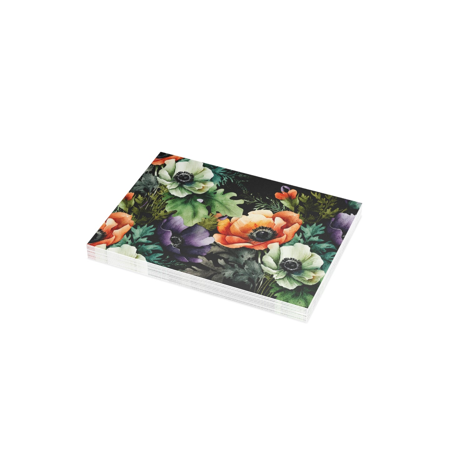 Decorated Floral Postcards Botanical Floral Postcard Set