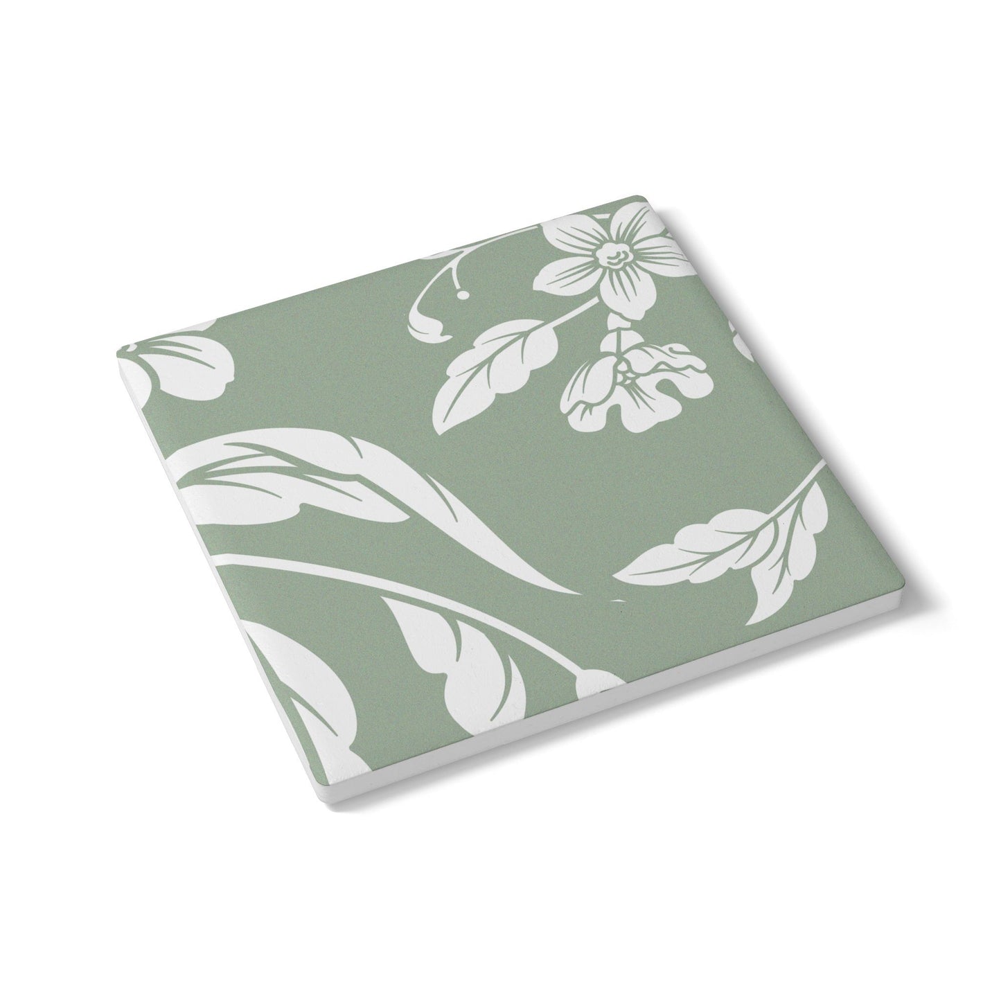 Sage Floral Ceramic Coaster Coordinated Collection