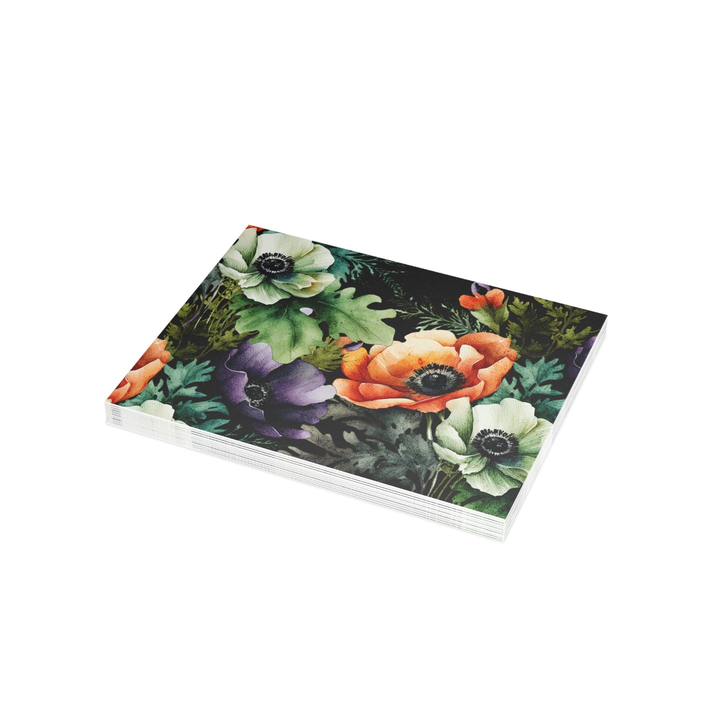 Decorated Floral Postcards Botanical Floral Postcard Set
