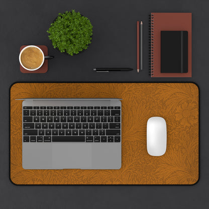 Saddle Tan Floral Desk Mat (12x18, 12x22, 16x32)