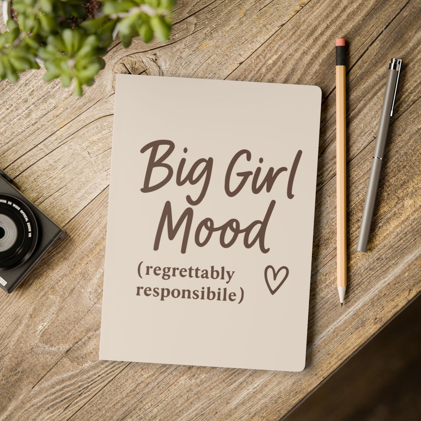 Latte Cream Big Girl Mood A5 Lined Journal