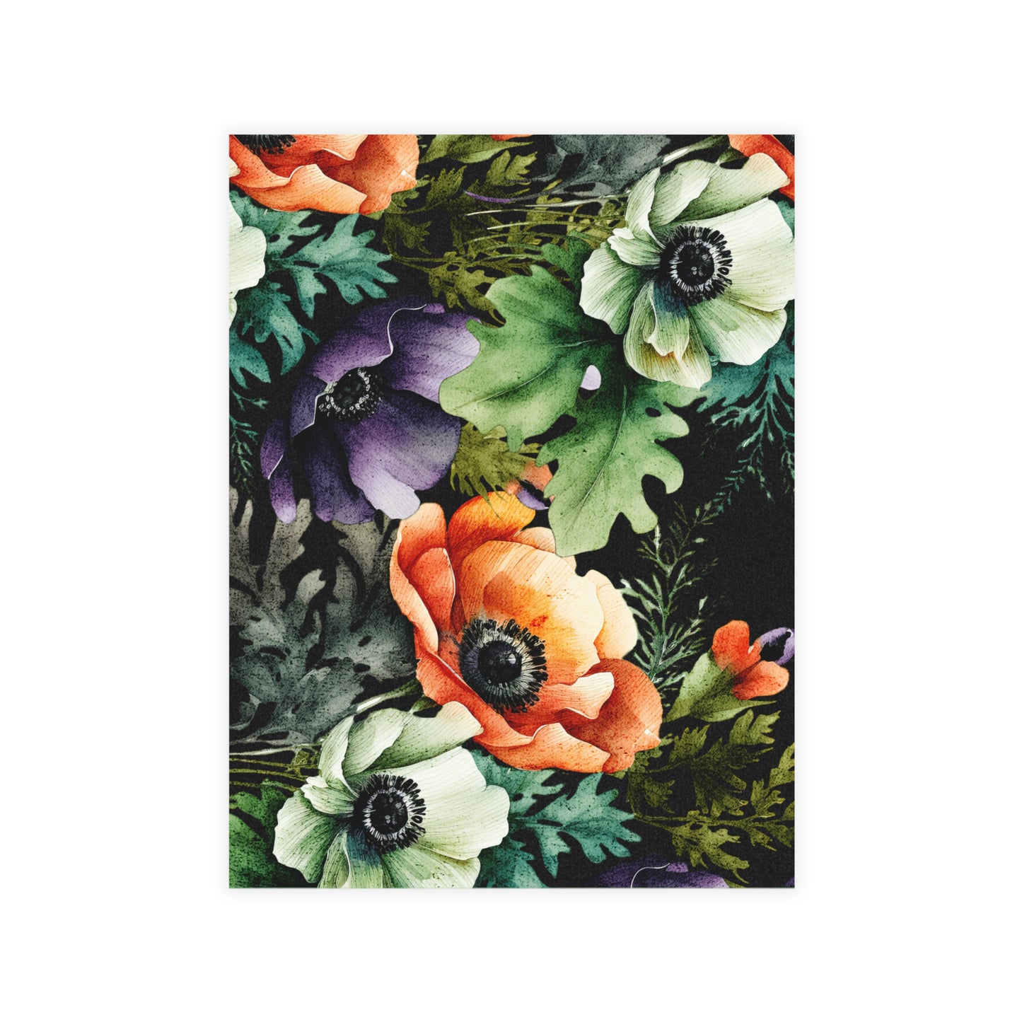 Decorated Floral Postcards Botanical Floral Postcard Set