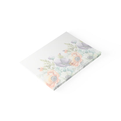 Decorated Floral Sticky Notes Botanical Floral Post It Notes (7 Sizes)