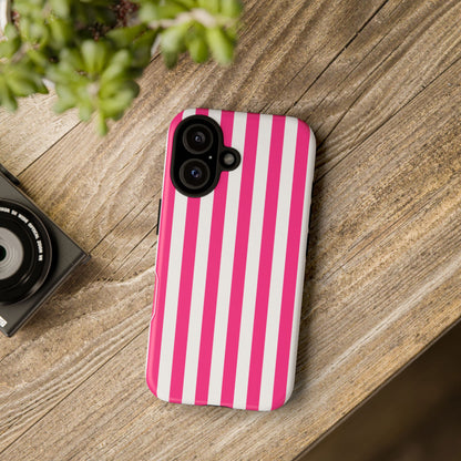 Pink Stripe Tough Phone Case for iphone or Samsung