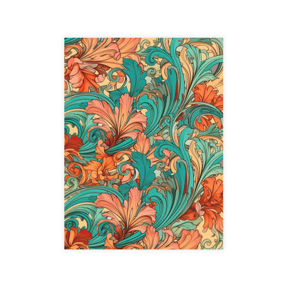 Coral Flourish Postcards Botanical Floral Postcard Set