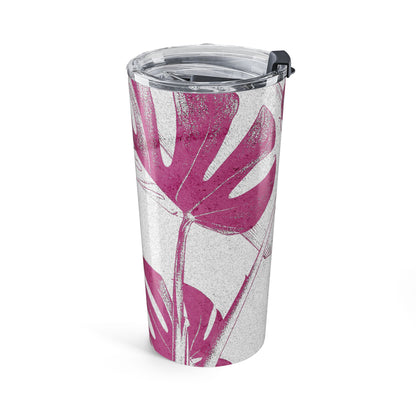 Monstera Leaf Lilac Wine 20 oz Tumbler