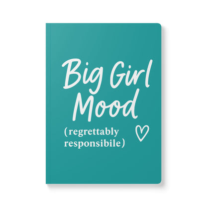 Deep Aqua Big Girl Mood A5 Lined Journal