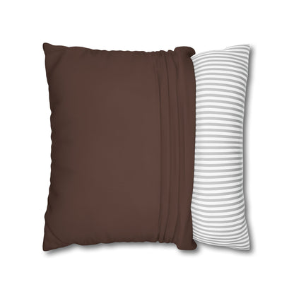 Chocolate Brown Canvas Pillow Cover 20x20