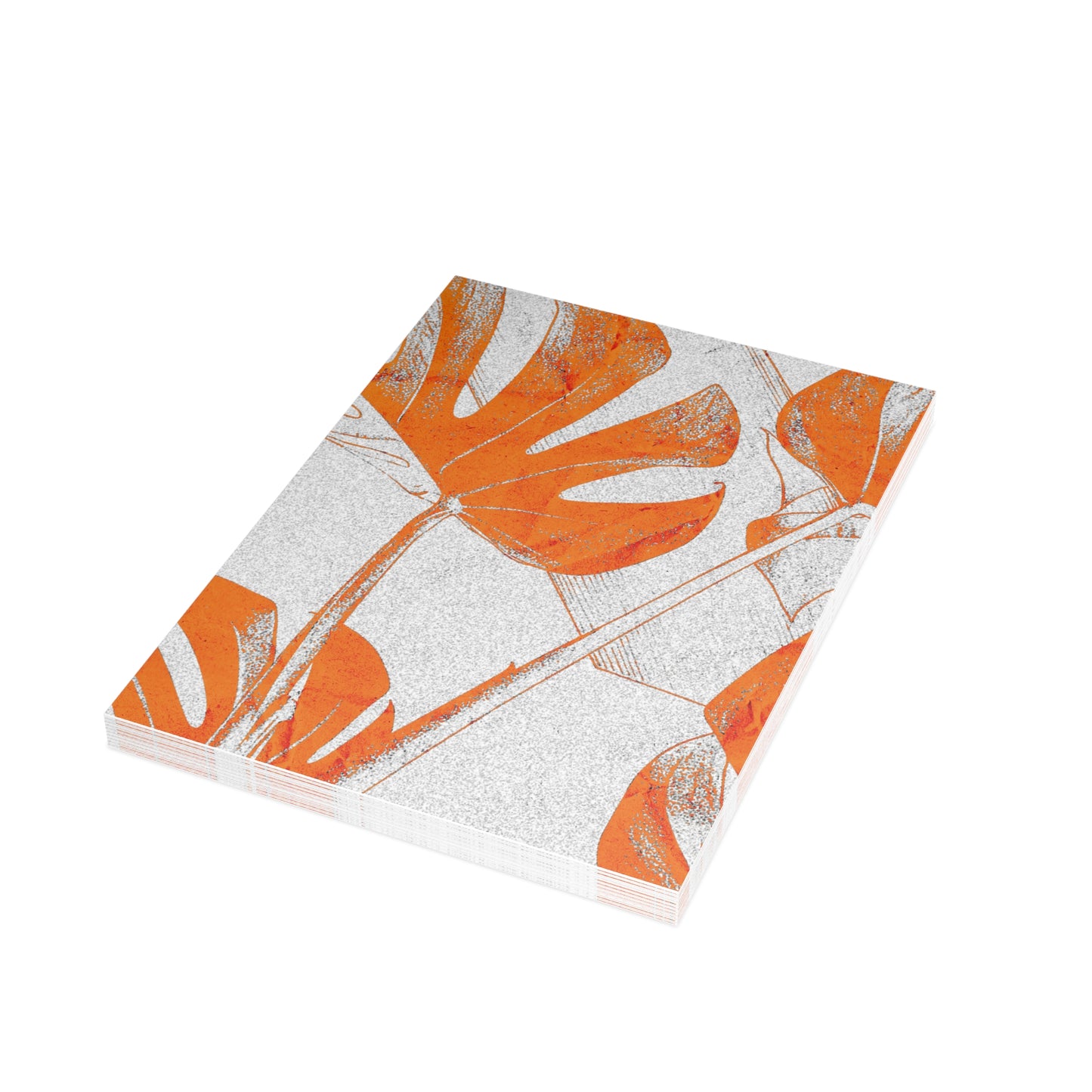 Monstera Leaf Tangerine Postcards