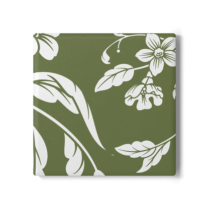 Olive Floral Ceramic Coaster Coordinated Collection