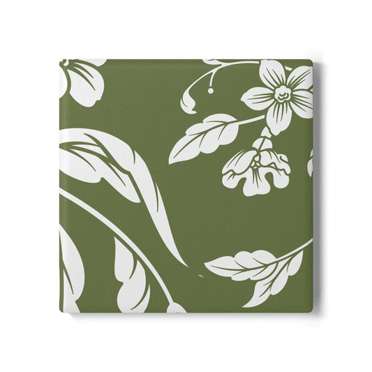Olive Floral Ceramic Coaster Coordinated Collection