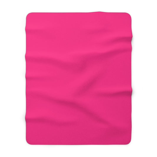Pink Sherpa Fleece Blanket Cozy Plush Throw 3 Sizes Soft Warm Blanket